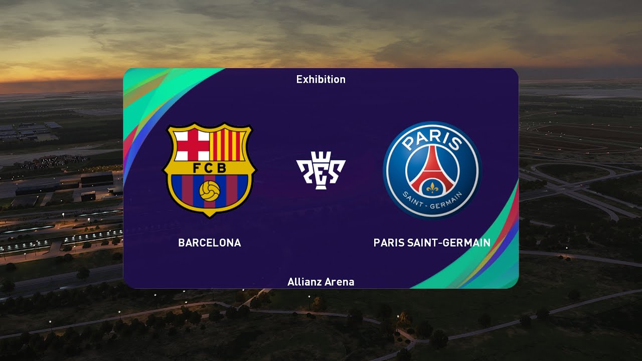 Pes Official Pes 21 Scoreboard With Replay Logo Barcelona Vs Psg Gameplay 21 Youtube