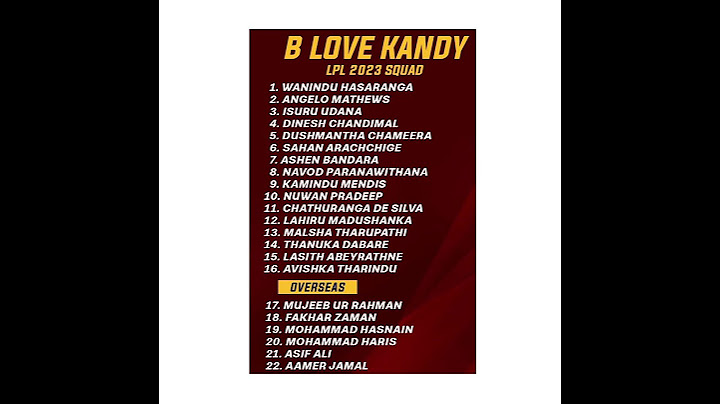 Players lists for LPL-2023 |#lpl #dambulla #jaffna #kandy #Galle #colombo #srilanka