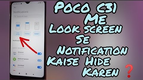 How To Hide Notification On Lock Screen In Poco C31 ❓//Poco C31 Me Notification Kaise Hide Karen