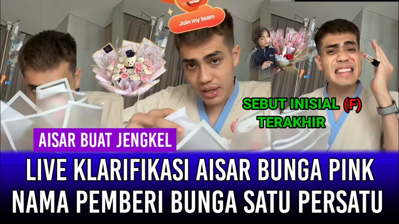 Live Aisar Klarifikasi Siapa Sosok Pemberi Bunga Pink! Ternyata Memang Dari Fuji!