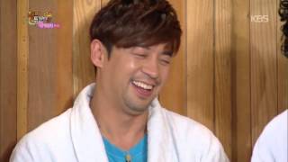 [HIT]해피투게더-권오중 아내 ‘흑야생마 매력 물씬’ 사우나 초토화.20141120
