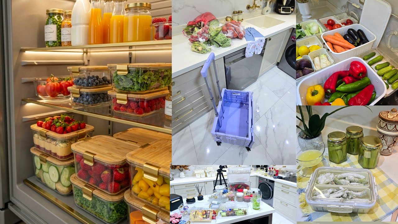 آخر استعداداتي قبل رمضان 🌙 تنظيم ذكي للثلاجة والمجمد في يوم واحد🏃‍♀️