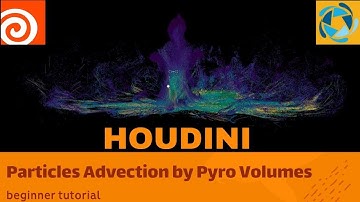 Particles Advection by Pyro Volumes, Houdini Beginner Tutorial