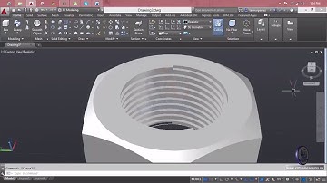 How to Make 3D nut and Thread | AutoCAD 3D Modeling with Project | Lesson 122
