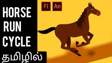 4 Leg Run cycle tutorial| Horse Run cycle animation tutorial | animate cc tutorial in tamil | Mr JR