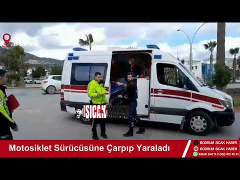 Motosiklet Sürücüsüne Çarpıp Yaraladı