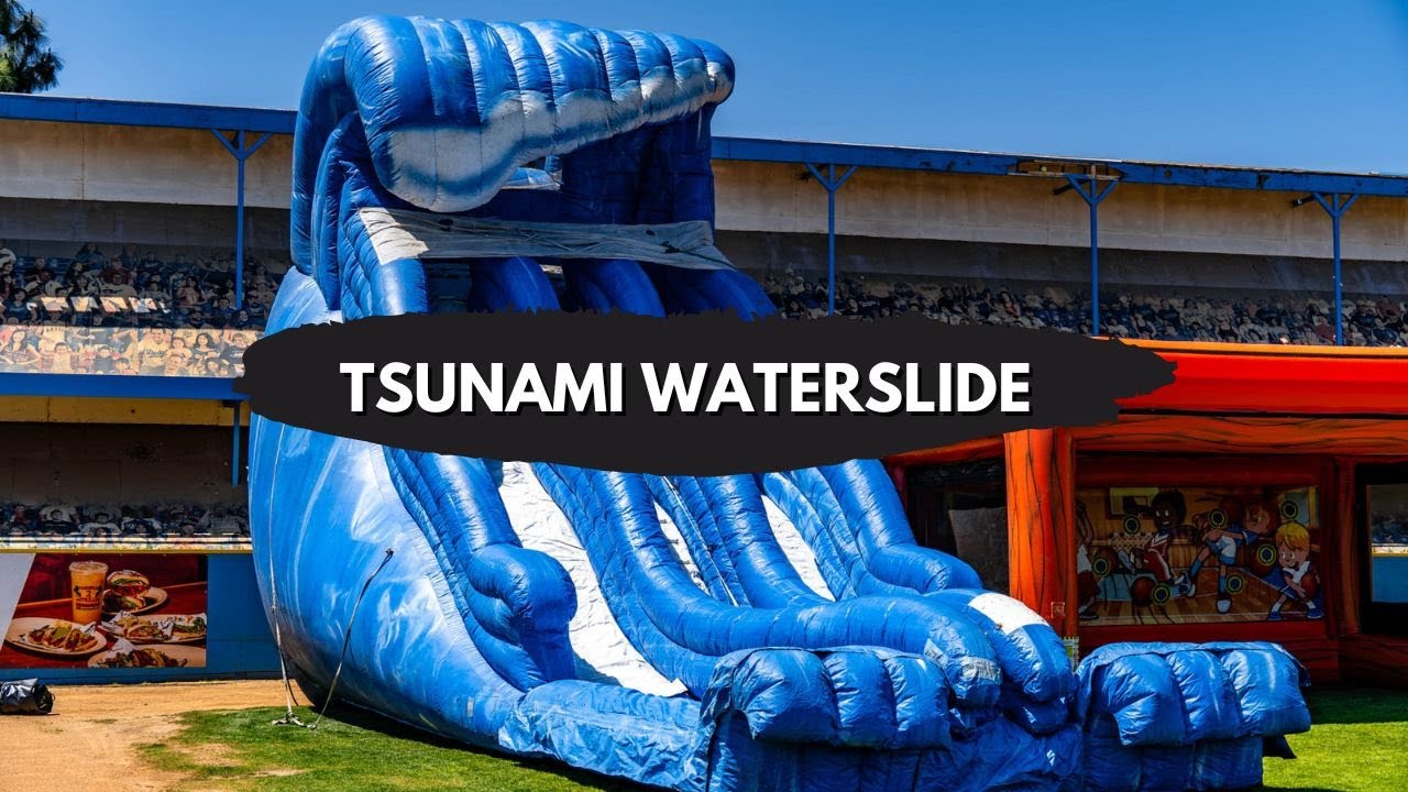 Tsunami Double Bay Waterslide with Pools at the Bottom