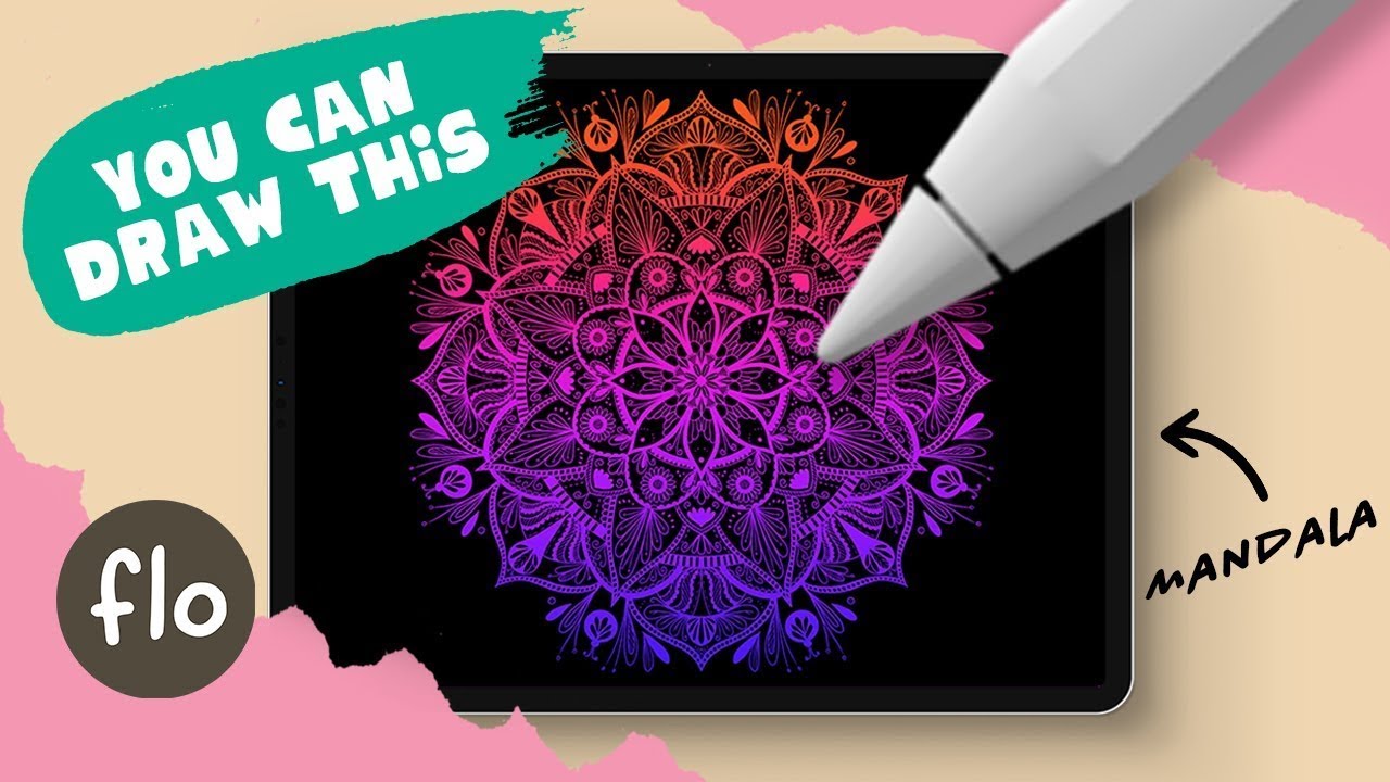  New Update You Can Draw This MANDALA in PROCREATE - Easy Tutorial for Beginners