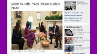 obama oo aqalka cad ku qaabilay malal yuusuf zai