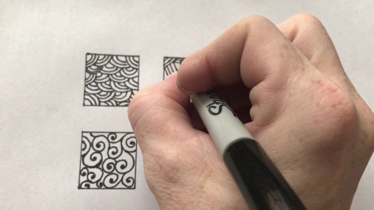 How To Draw Zentangle Patterns - YouTube