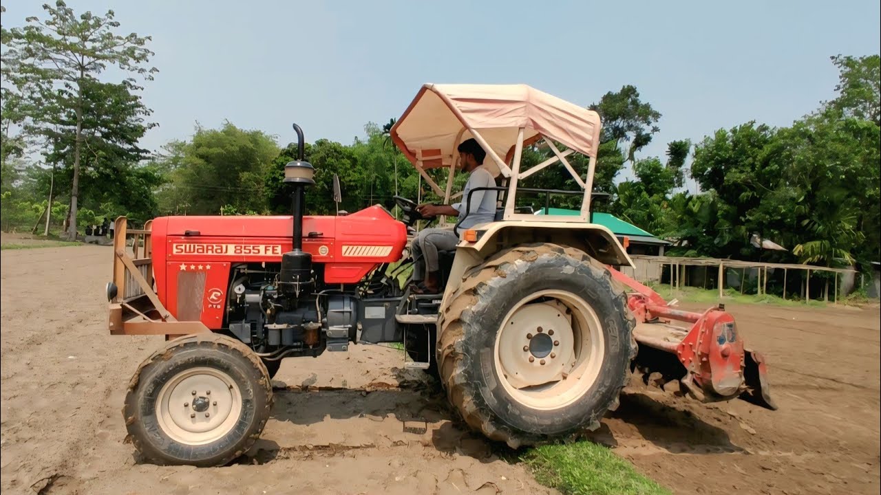 Swaraj 855 FE 2wd Tractor Working In Rotavator | Swaraj Tractor Videos | Rafik tractor wala
