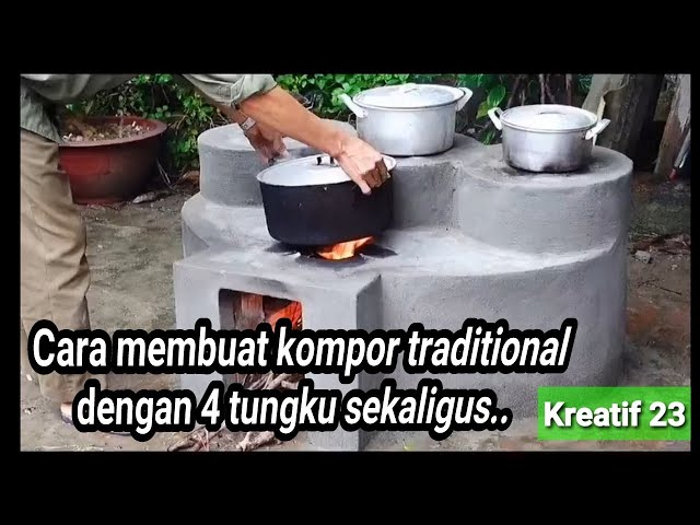 #Tutorial cara membuat tungku kayu bakar tanpa asap dengan 4 tungku sekaligus class=