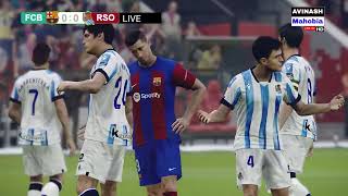 🔴[LIVE] Barcelona vs Real Sociedad | LaLiga 23/24 | Match Live Today PES 21 Simulation Gameplay