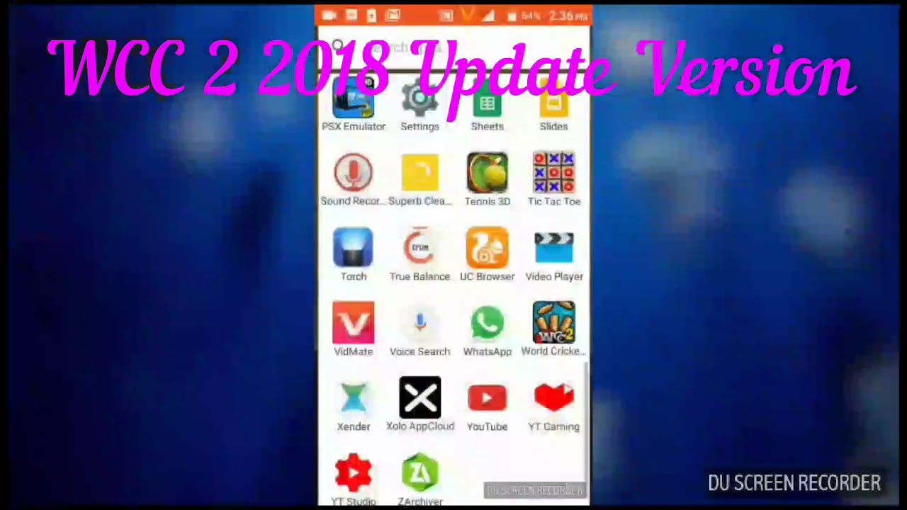 WCC 2 Game Play 2018 Update Version