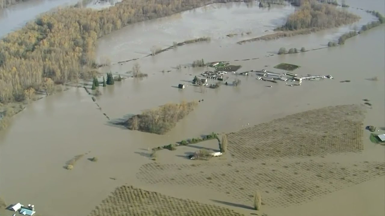 AERIALS: Flooding and storm damage in Skagit County - YouTube