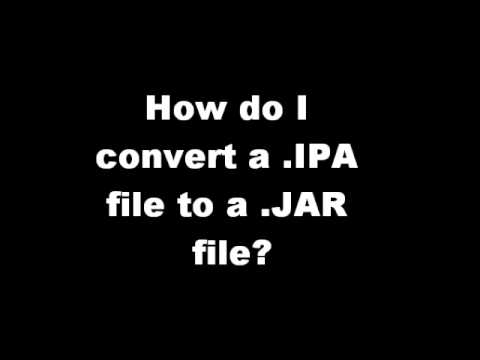 How do I convert a .IPA file to a .JAR file?