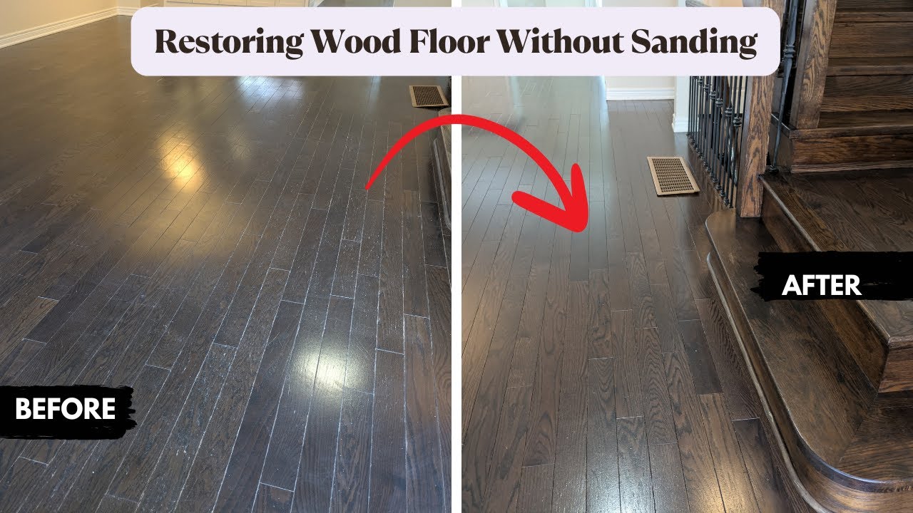 Restoring Hardwood Floor Without Sanding Oakville, ON - YouTube