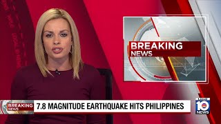 7.8 magnitude earthquake shakes part of southern Philippines