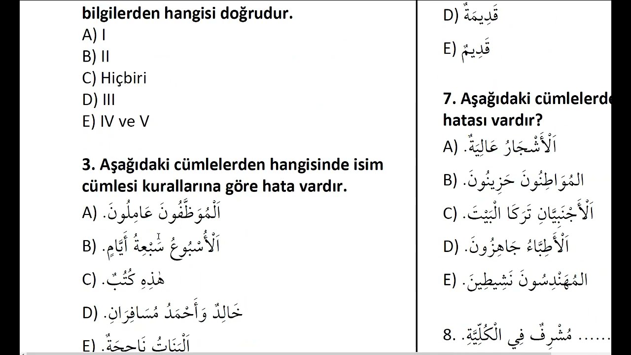 İSİM CÜMLESİ MÜPTEDA VE HABER İLE İLGİLİ TEST SORUSU ÇÖZÜMLERİ 21 SORU