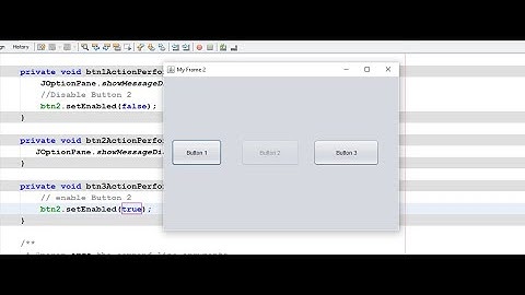 Java Enable and Disable JButton