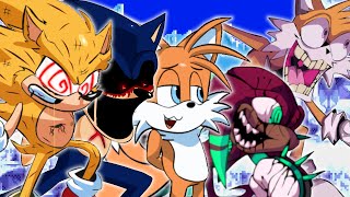 You Can't Run  Super Sonic VS EXEs But Everyone Sings HD ❰GHOSTLAB REMIX/Dialogue & 240FPS❱