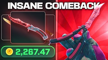 INSANE BUTTERFLY PULL COMEBACK during this MASSIVE BATTLE!! (CSGORoll)