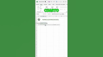 COMO HACER UNA MATRIZ ALEATORIA en EXCEL #excel