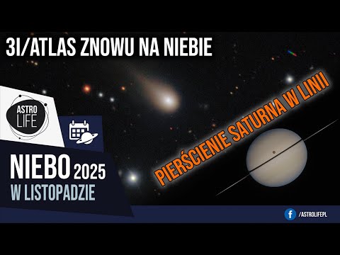 3I/ATLAS znowu na niebie ☄️ Tranzyty Tytana. Pierścienie Saturna w linii 🪐 Uran w opozycji 🔵