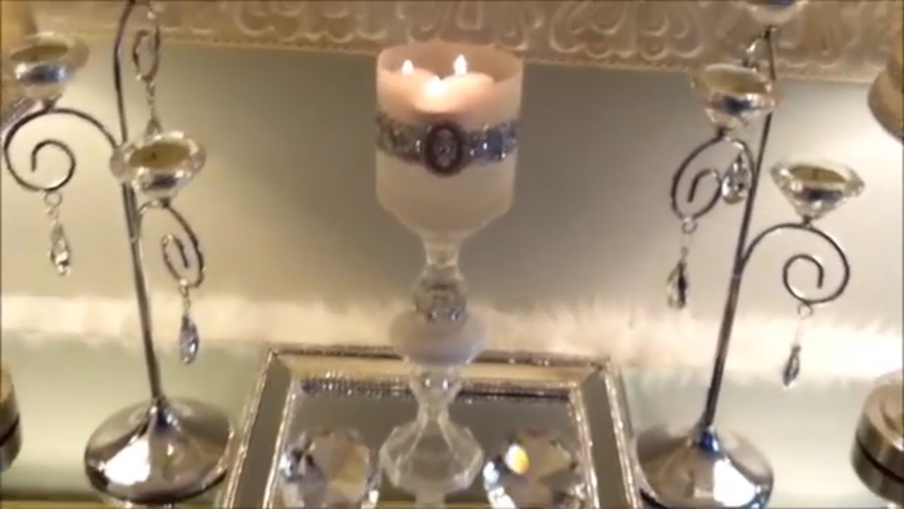DIY Dazzling Glam Candle Holder All 99 Cent Products YouTube