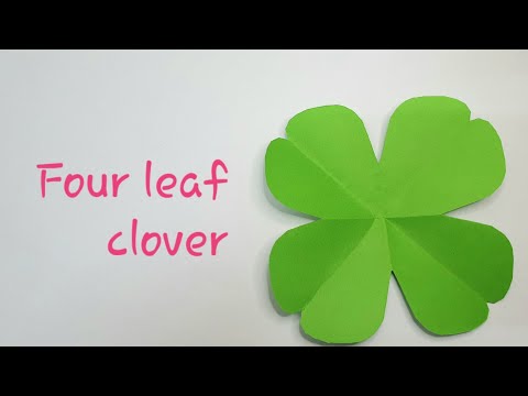 St.patrick day craft-4 leaf clover in just 2 steps.