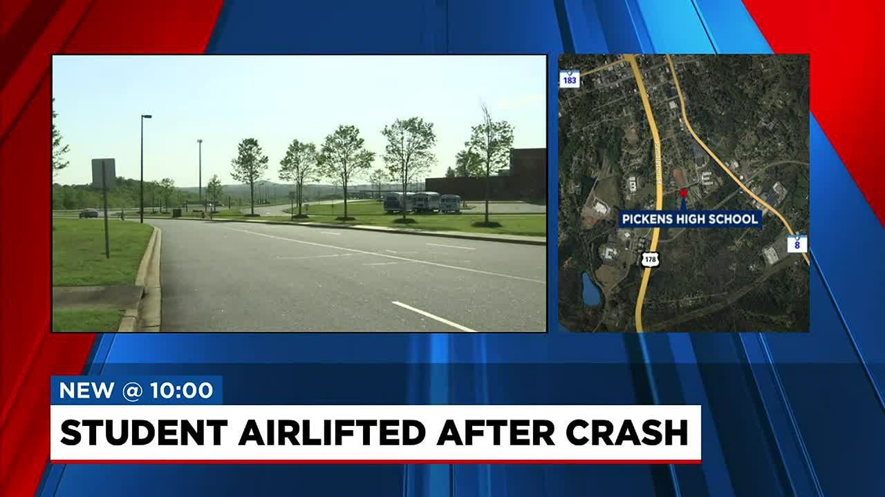 Student hit by car outside Pickens High School - YouTube