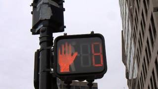 Screwed-up pedestrian crossing signal