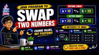 Swap Two Numbers in Java 🔥 | With & Without Temporary Variable