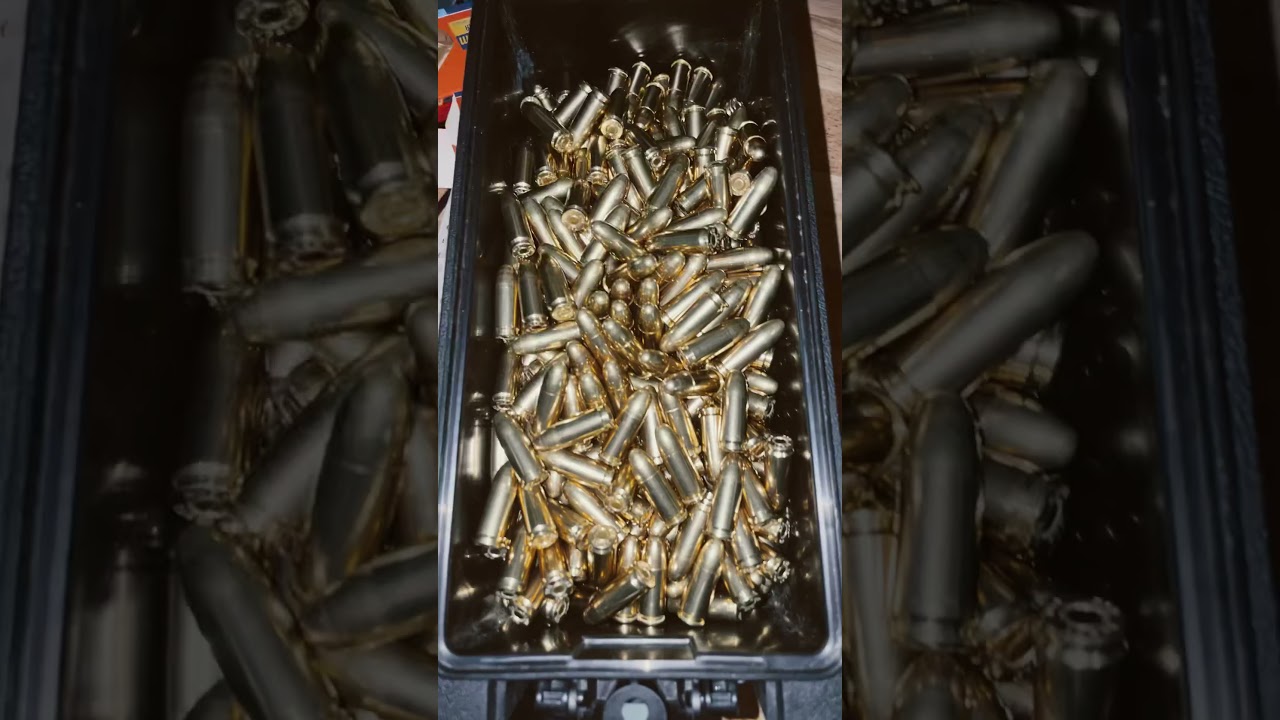 1000 Rounds of 9mm Dumped into crate. 