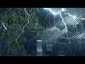 Beat Insomnia to Sleep Instantly, Sleep Fast with Heavy Rain on Metal Roof &amp; Powerful Thunder Sounds