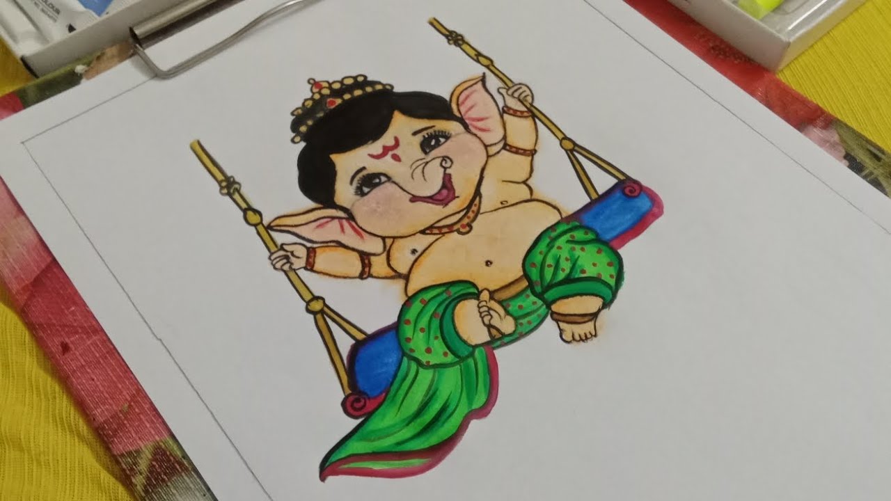 Ganapati bappa Drawing tutorial - YouTube