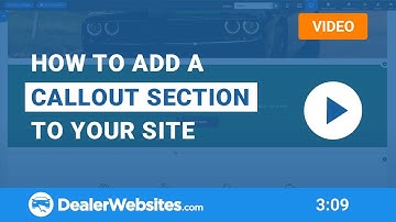 Add a callout section to your website