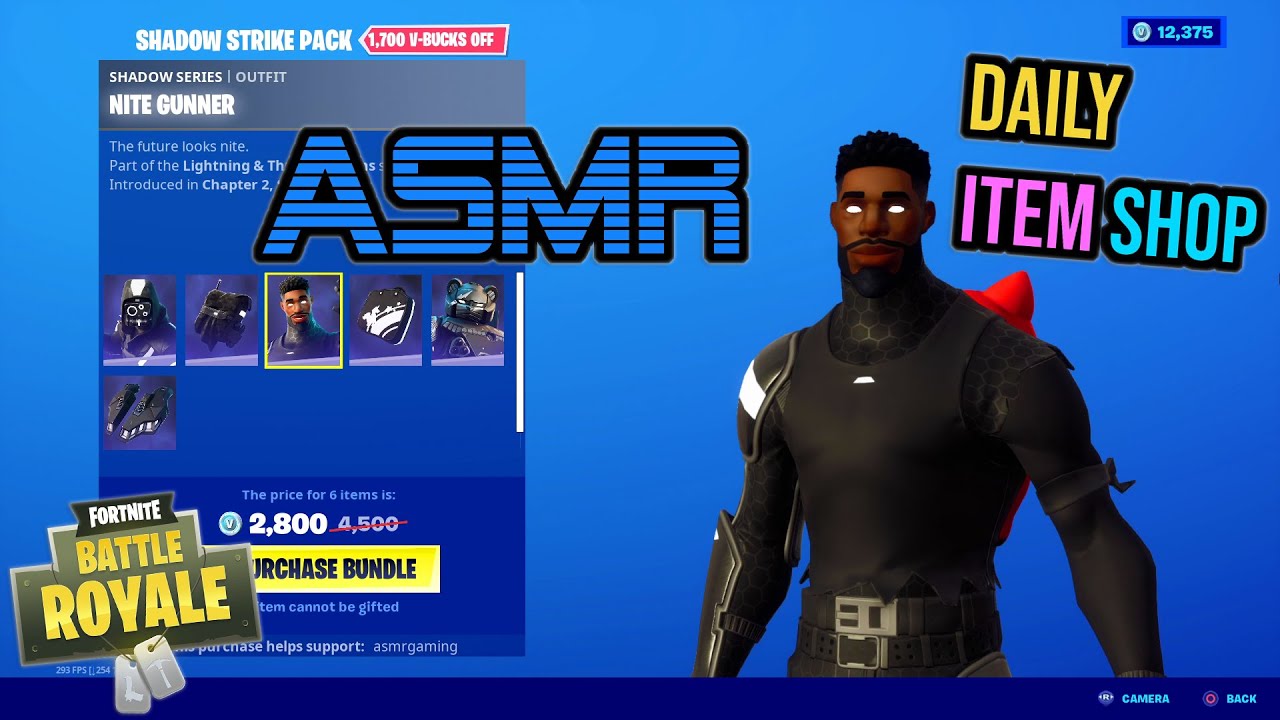 ASMR | Fortnite NEW Shadow Strike Pack Bundle! Daily Item Shop Update 🎮🎧 Relaxing Whispering 😴💤