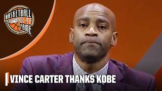 Vince Carter thanks Kobe Bryant during his Hall of Fame speech ❤️ | NBA on ESPN