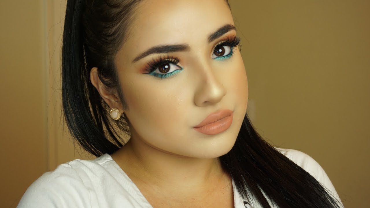 Teal Eyeliner Look YouTube