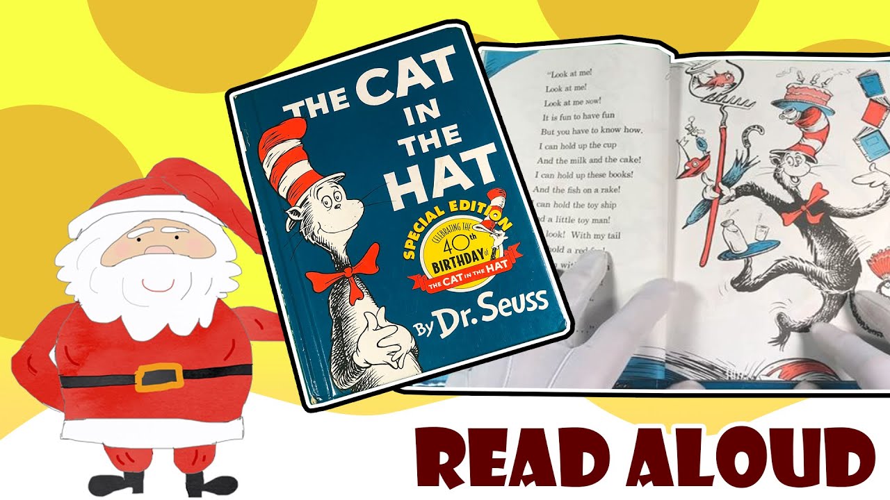 Dr. Seuss The Cat In The Hat Santa Claus Reads Children's Books Aloud