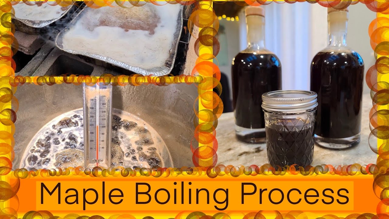 Making Maple Syrup! Rough boil, Finish Boil, and in Jars! 😁 YouTube