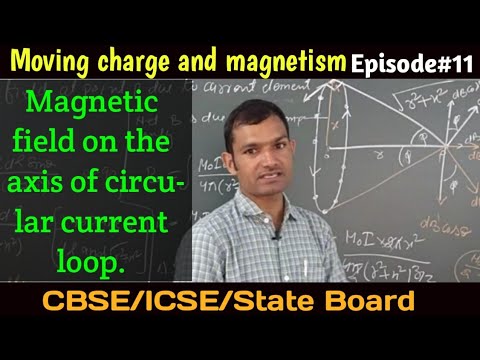 Magnetic field on the axis of a circular current loop - YouTube