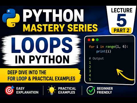 python video lecture series -- lecture 5 (part 2)