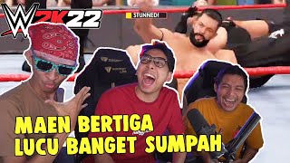 Ini Game Wwe Ngakak Banget Mas Aji Sdane Kena Bantai  Wwe 2k22