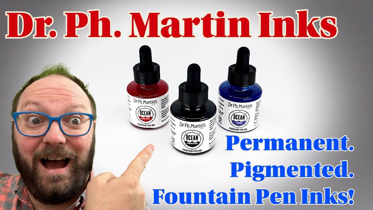 Bright, Bold, & Waterfast! Check out the fountain pen inks from Dr