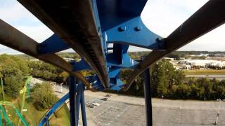 Batman The Ride POV Roller Coaster Front Seat Onride Six Flags Over Georgia