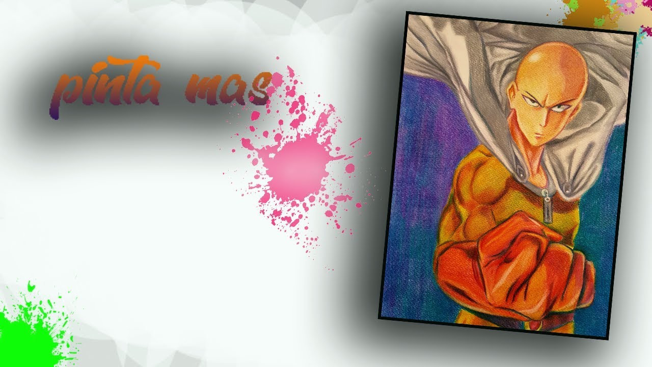 COMO DIBUJAR CON COLORES A SAITAMA - ONE PUNCH MAN - YouTube