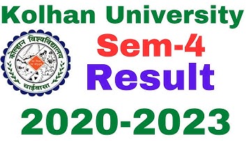 Ug 4th  sem resut #kolhan_university | Kolhan University sem - 4 result 2020-2023 #result #ugresult