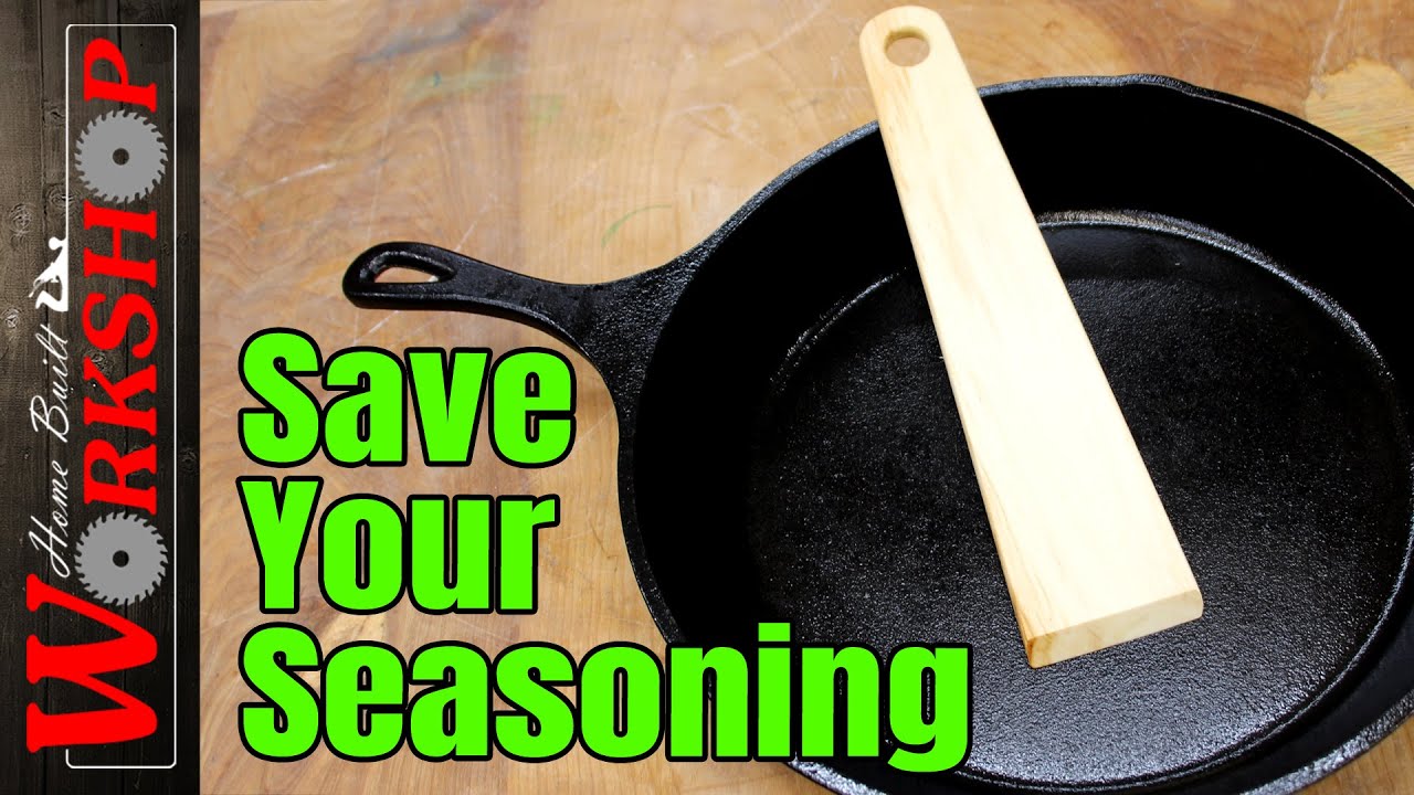 How to make a simple Wooden Spatula Save your Cast Iron Seasoning